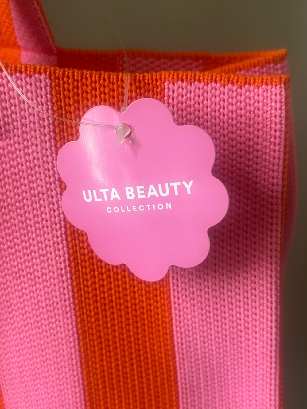 Ulta beauty summer tote striped  Pink & Orange Tote Bag NWT - Picture 2 of 3